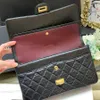 Cross Body Double Flap Bag 10a Najwyższa jakość klasyczna kobieta na ramię 2,55 torebka 24 cm luksusowa torba lady torebka mody portfel z pudełkiem C013