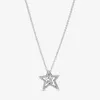 100% argento sterling 925 pavimenta asimmetrico stella collier collana moda donna fidanzamento matrimonio accessori gioielli per Gift253C