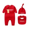 Rompers en stock Born Born Baby Girl Designer Brand Letter Costume Sauthes Vêtements Jumps Jumps Kids Body pour bébés