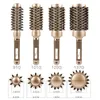 Brosses à cheveux Brosse ronde Nano brosse à cheveux ionique en céramique thermique brosse à baril rond avec poils de sanglier améliorer la texture pour le séchage des cheveux 231218