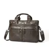 Briefcases Men Handbag Genuine Leather Briefcase Laptop Computer Bag Crossbody Shoulder High Quality Messenger