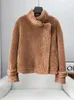 Women's Fur Granular Sheep Cut Velvet Coat For Short Integrated Lamb 2023 Standing Collar Casual