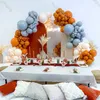 Dekoracja imprezy Boho Balon Garland Zestaw podwójny Beige Orange Grey Wedding Arch Baby Shower Let's Decor Birthday Materien