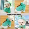 Dog Apparel Jacket With Hat Pet Hoodie Sweatshirt Outfits Winter Costume Polyester Lovely Puppy