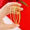 Charm Bracelets Plated 100% 24K Real Gold 18K Bracelet Female 999 Sansheng III Pure Gold Fine Starry Fashion Trend Woman Jewelry Valentine Gift 231218