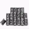 24pcs Top Silver Norse Viking Runes Charms Beads Findings for Bracelets for Pendant Necklace Beard or Hair Vikings Rune Kits219C