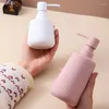 Storage Bottles Matte Ceramic Soap Dispenser Bathroom 260ml Liquid Empty Refill Sub-bottle Hand Sanitizer Shower Gel Shampoo