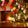 Yeni Noel Oyuncak Malzemeleri 10 PCS Noel Ağacı Ahşap Toplar Dekorasyonlar Yuvarlak Diy Craft Baubles Etiketler Ev Yeni Yıl Etkinlik Festivali için Süslemeler Asılı