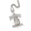 Pendentif Colliers Records Musique classique Deathrow Chaîne Collier pour hommes Femmes Full Zircon Prisonnier Alphabet Hip Hop King Drop 231216