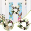 Fleurs décoratives Couronne de Pâques Printemps Imitation Oeufs blancs Décoration de ferme Décor mural Cadeau pour la maison Anneau floral Porte d’été à l’extérieur