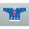 Anpassad blå Pierre Lambert 13 Les Saints de Chicoutimi Hockey Jersey New Top Stitched S-M-L-XL-XXL-3XL-4XL-5XL-6XL