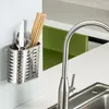 Kitchen Storage Appliance Wall Clothes Drying Rack Stainless Steel Chopsticks Holder Sink Basket