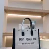 Ysles Ysaint Capacity Rivegauches Tote Bags Bag Large Canvas 23 New High Linen Leather Tote Handbag Shopping Travel Svgt