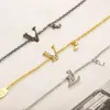 Collana vuota con ciondolo in oro 18 carati Collana di design di lusso con gioielli con diamanti Set di bracciali orecchini da donna alla moda