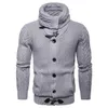 Tröjor nyaste design Cardigan Knitwear Europe och America Single Breasted Sweatercoat Men Autumn Button Elastic Sticked tröja Male XXL
