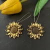 Dingle ljuskrona drlove mode lady blommor pendent örnar kvinnlig metallstil växt solros tillbehör för jubileumsceremoni parti 231218