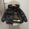 Donsjack voor Jongen Zwart Warm Capuchon Witte Eend Winter Kinderen Meisjes Windjack Parka Kids Overjas 231218