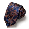 Neck Ties Neck Ties Brand 100% Silk Mens Tie 75Cm Blue Necktie Green Orange Gravatas For Men Paisley Floral Fit Wedding Workplace Slim Dhtj1