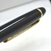 Luxury Monte MSK-163 Black harts Rollerball Pen Ballpoint Pen Högkvalitativ skolkontor Skrivande Fountain Pens med serienummer IWL666858