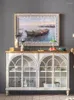 Decorative Plates Wooden Liquor Cabinet Display Locker Multi-Layer Arched Glass Door Bookcase Home Living Room Against The Wall