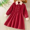 Girl's Dresses Teenagers kids Preppy Dresses for Girls Party Dress Princess Costumes Spring Autumn Baby Children Clothes Vestidos 4-8-12 Years