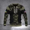 Giacche tattiche Emblema nazionale ucraino Felpe con cappuccio mimetico stampato in 3D Uomo Donna Cool Nuovo pullover casual Felpa con cappuccio militare abbigliamentoL231218