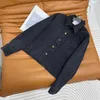 Дизайнерские мужские куртки 2023, осеннее новое черное джинсовое пальто с буквенным принтом, верх CF8M