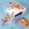 Küchen spielen Essen, so tun als ob Haus Ofen Pizza Spielzeug Holz Simulation Küche Kinder lernen frühe Bildung Kinder Geburtstagsgeschenk 231218