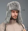 BeanieSkull Caps Hommes Chaud Naturel Fourrure De Lapin Bomber Chapeau Avec Oreillettes Hiver Unisexe Russe Ushanka Réel Chapeaux 230928