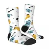 Calcetines de compresión para hombre, calcetín Unisex con estampado de perro bonito, estilo escandinavo, para adultos, sin costuras, divertidos y novedosos