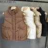 Damenwesten Schwarz Elegante Baumwollweste Weste Frau Kleidung Herbst Winter Koreanische Mode Ärmellose Strickjacke Jacken für Frauen 2023 231218