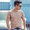 Garnitury męskie B1856 Trendy męskie T Shirt Casual Long Rleeve Slim Basic Tops Tees Summer Scheme T-shirt męskie ubrania Chemise