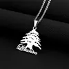 Pendant Necklaces Fashion Lebanon M Pendants Necklaces For Women Men Gold Color/Silver Color Stainless Steel Party Birtay Jewelry GiftsL231218