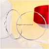 Hoop Huggie Hoop Earrings 925 Sterling Sier Fashion Simple Geometric Hies Ear Buckle For Women Charm European Party Piercing Jew Dro Dhpey