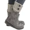 Shoe Parts Accessories 1 Pair Women Short Button Crochet Leg Warmers Winter Fall Knit Boot Cuffs Socks Boot Warmers Boot Toppers Gaiters 231218