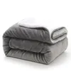 Blankets Large Sherpa Fleece Blanket Double Thick Soft Warm Bed Sofa Throw King Size Winter 231218