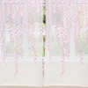 Cortina hogar gasa decorativa semitransparente transpirable ventana cribado rústico transparente