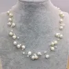 New Arriver Illusion Pearl Necklace Multiple Strand Bridesmaid Women Jewellery White Color Freshwater Pearl Choker Necklace232o