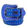 Women Rhinestone Belt Bb Simon Silver Shiny Diamond Crystal Ladies Waist Belt for Jeans262M