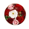 Konstgjorda tvålblommor presentförpackning Alla hjärtans dag Mothers Day Rose Presentlådor Bröllopsengagemang Dekoration Flower Caja de Regalo de Flores de Jabon Artificiales