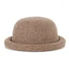 Berretti Cappello Fedora in vera lana da donna Berretto invernale da donna vintage