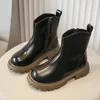 Botas outono inverno 2023 crianças moda infantil impermeável antiderrapante zíper quente couro bebê meninas sapatos casuais