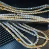 Ювелирные изделия в стиле хип-хоп, 6,5 мм, серебро 925 пробы, VVS, бриллиантовое ожерелье, цепочка, модная теннисная цепочка с муассанитом Iced Out