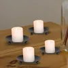 Candle Holders Metal Plate Holder Candles Stand Decorative Pillar For Table Home Farmhouse Housewarming Dining Room