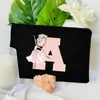 Cosmetic Bags Custom 26 Letters Makeup Bag Girls Wedding Bridesmaid Gift Women Pouch Travel Organizer Luxury Canvas Make Up Case