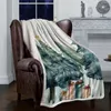 Blankets Christmas Tree Gift Box Cashmere Blanket Winter Warm Soft Throw for Beds Sofa Wool Bedspread 231218