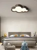 Luzes de teto nuvem lâmpada de nogueira preta usada para jantar quarto sala de estar cozinha log cor regulável controle remoto decoração de casa