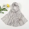 Scarves Plain Turbans Striped Line Jersey Hijab Scarf Shimmer Modal Wrap Elastic Shawls Winter Thick Foulards Muslim Head Snood 170 70Cm