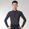 Bühnenkleidung 2023 Herren Modern Dance Jacke Langarm Übungshemd Latein Kleidung Ballsaal Wettbewerb F5005