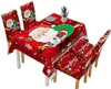 Tkanina stołowa 140/180/210 cmchristmas na okładce krzesełka Zestaw okładki świątecznej dekoracji Cale Oil Santa i wodoodporne